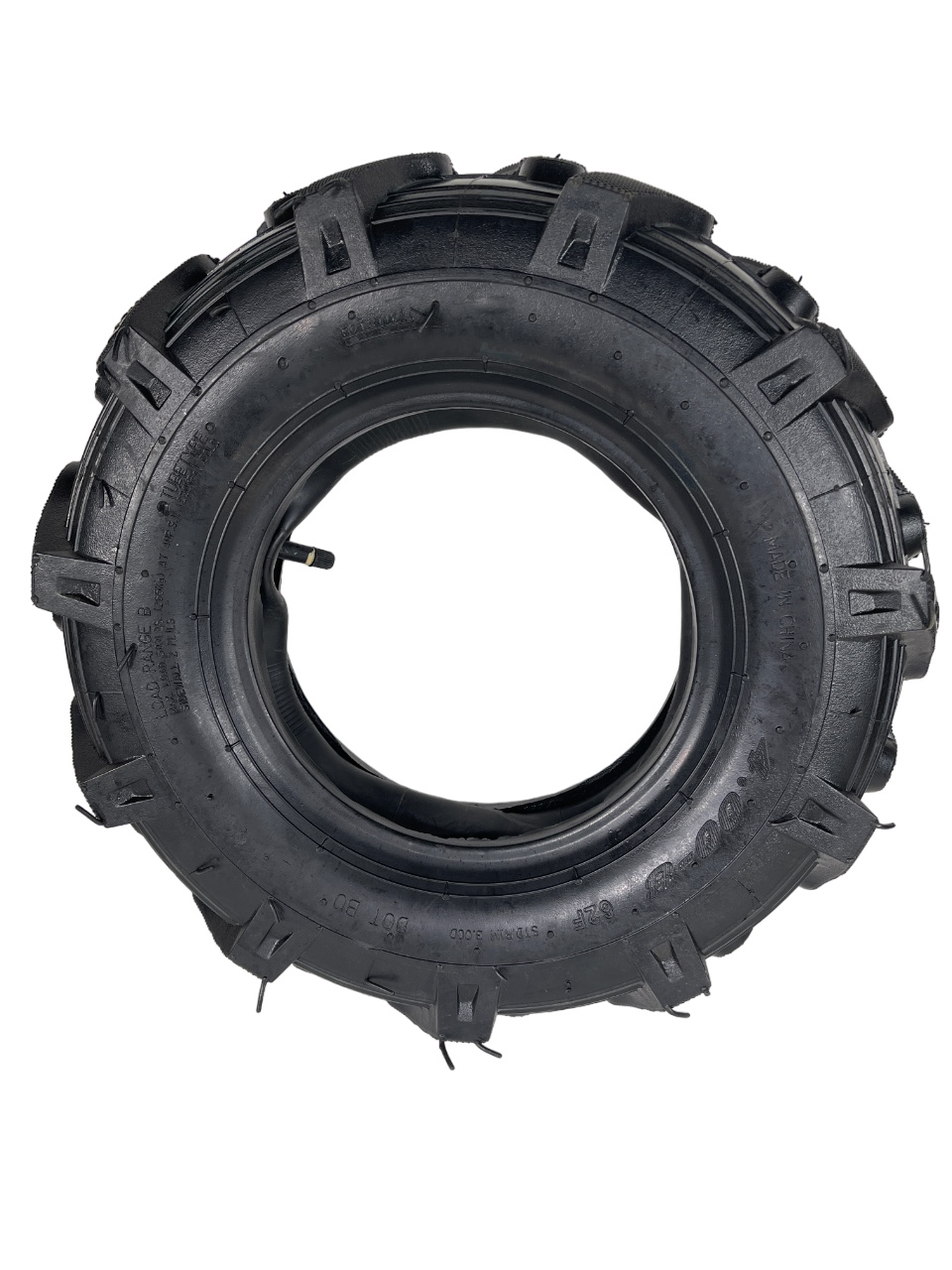Anvelopa Agricola 400-8 cu Camera, Cauciuc cu Profil Adanc pentru Motocultor, Utilaje Agricole Usoare, Tractiune si Stabilitate