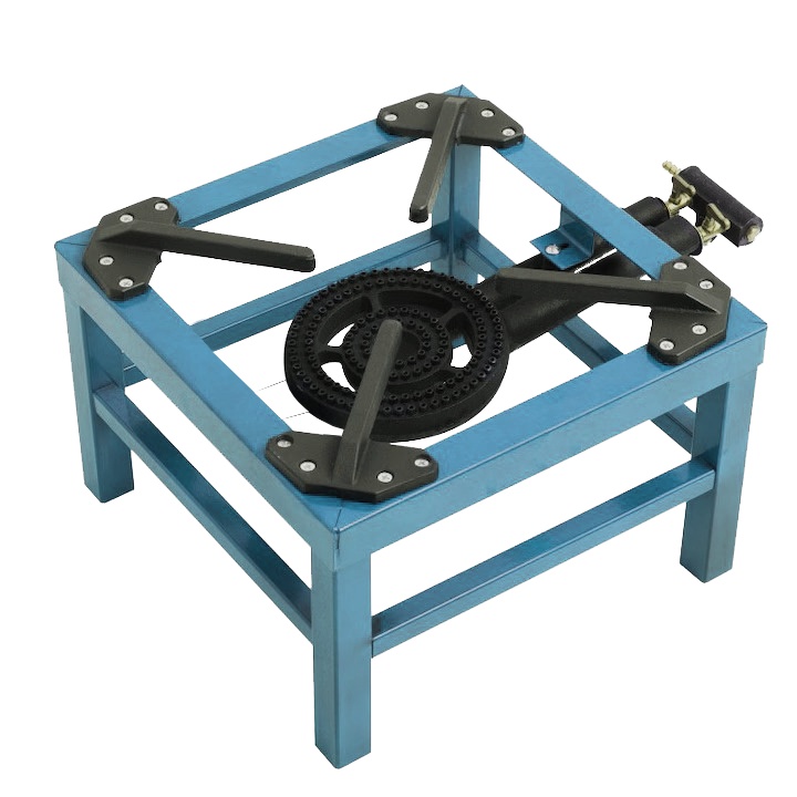 Arzator Ceaun cu Suport 35×35 2 Arzatoare Profesional Fonta pentru Gatit Exterior EurGas