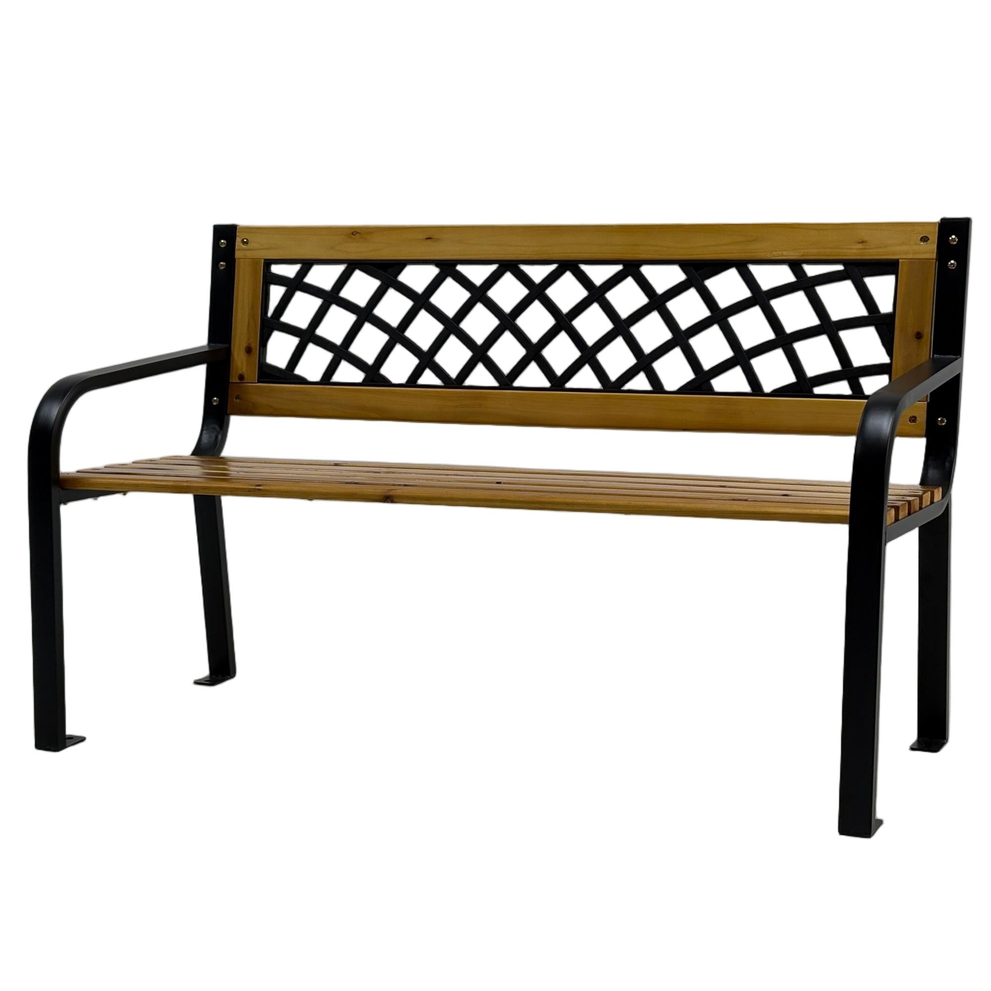 Bancă grădină LUNA 118x52x73 cm din lemn, oțel și PVC – Default Title