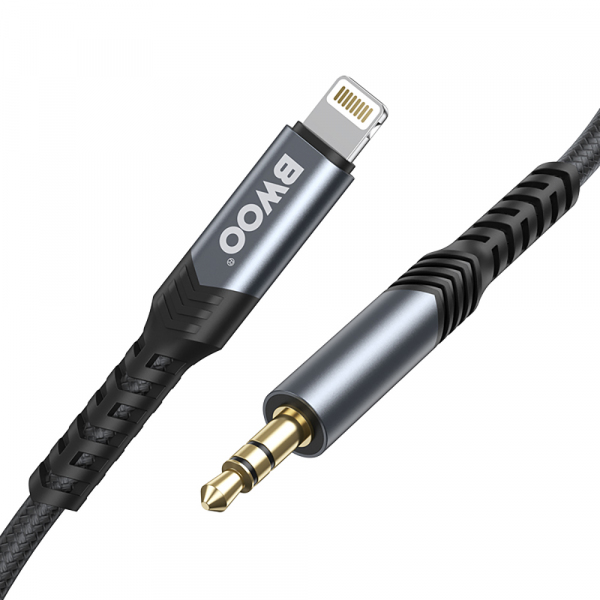 Cablu Audio Lightning – 3.5mm BWOO BO-AUX068, 1.2m, Negru