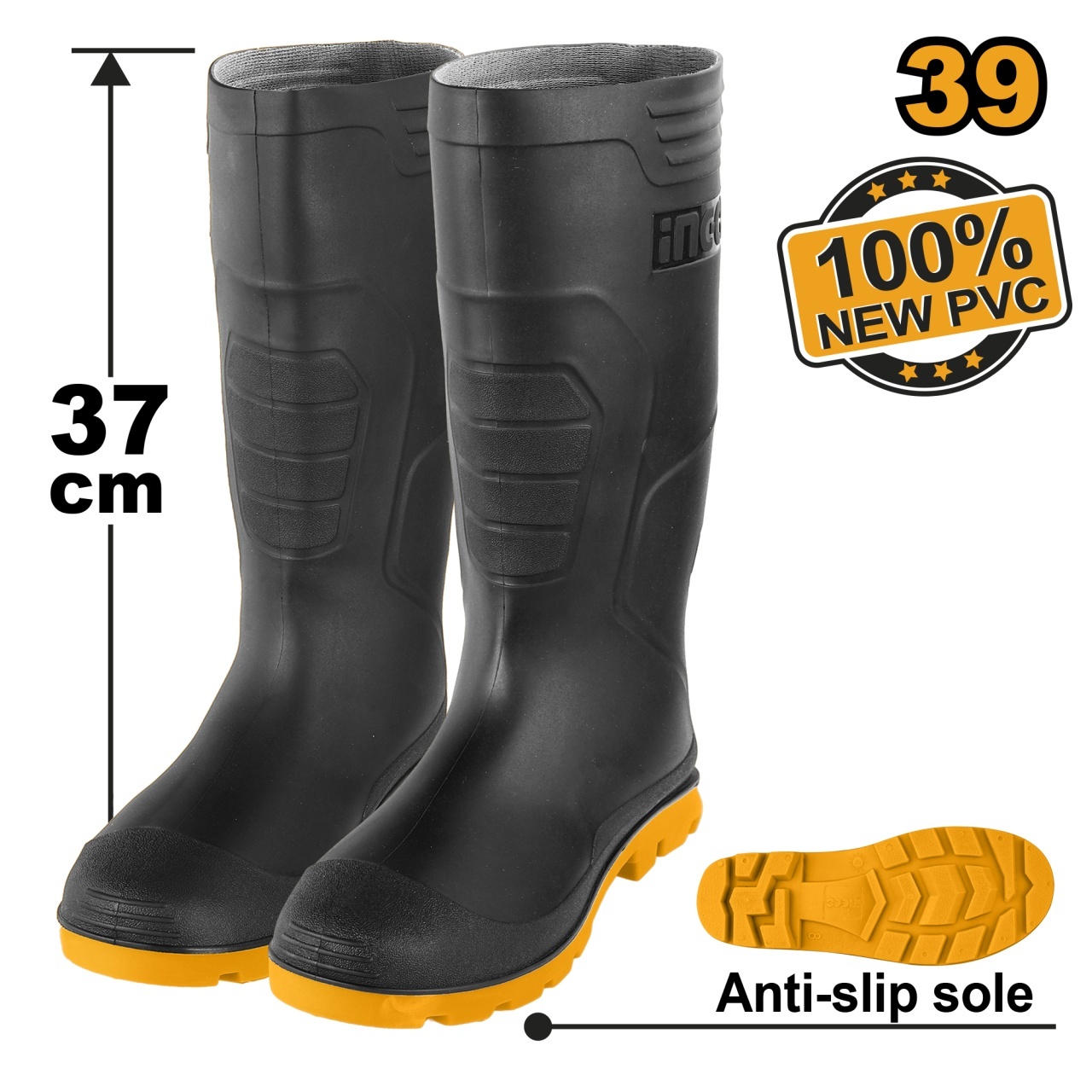 Cizme Cauciuc Negre 45