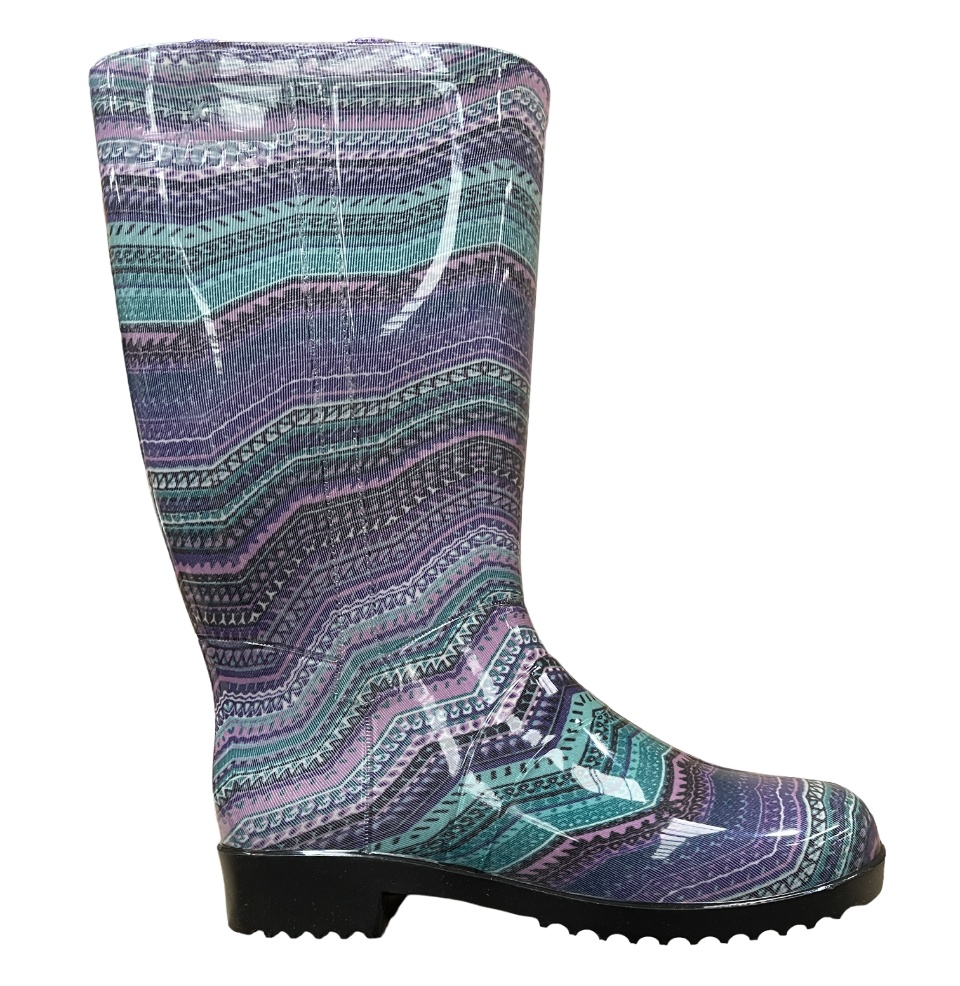 Cizme femei lungi multicolor marime 39-40 impermeabile pentru ploaie si gradina – protectie si design atractiv