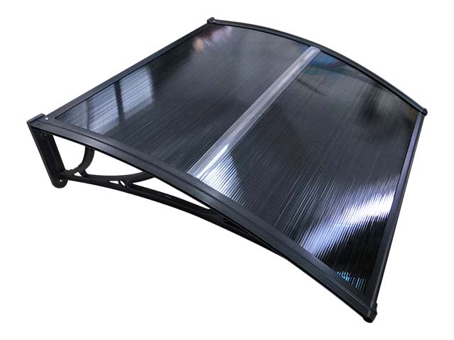 Copertină ECO 150×100 cm din policarbonat – Negru/Antracit – Negru/Antracit