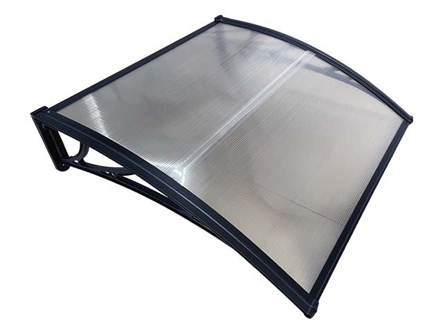 Copertină ECO 100×80 cm din policarbonat – Negru/Transparent – Negru/Transparent