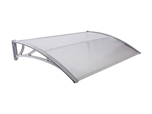 Copertină ECO 150×120 cm din policarbonat – Gri/Transparent – Gri/Transparent