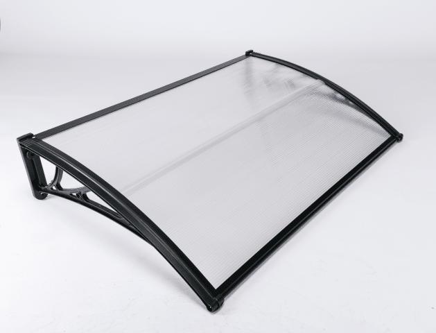 Copertină ECO 150×60 cm din policarbonat – Negru/Transparent – Negru/Transparent