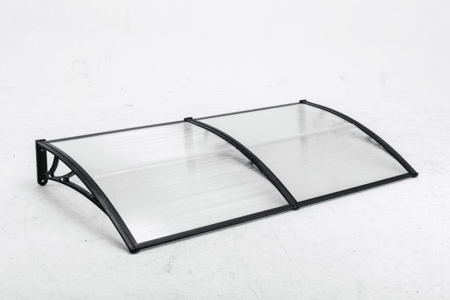 Copertină ECO 240×120 cm din policarbonat – Negru/Transparent – negru/Transparent