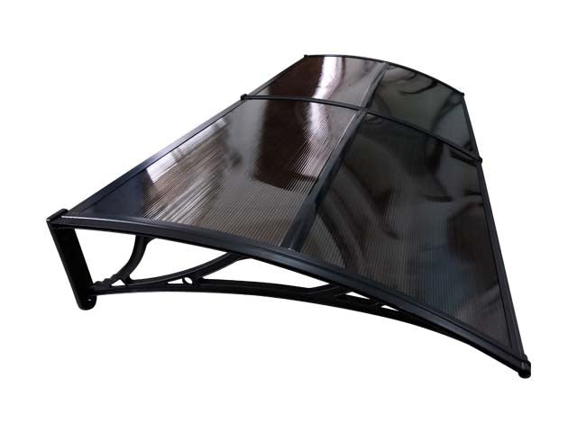 Copertină ECO 240×100 cm din policarbonat – Negru/Bronz – Negru/Bronz