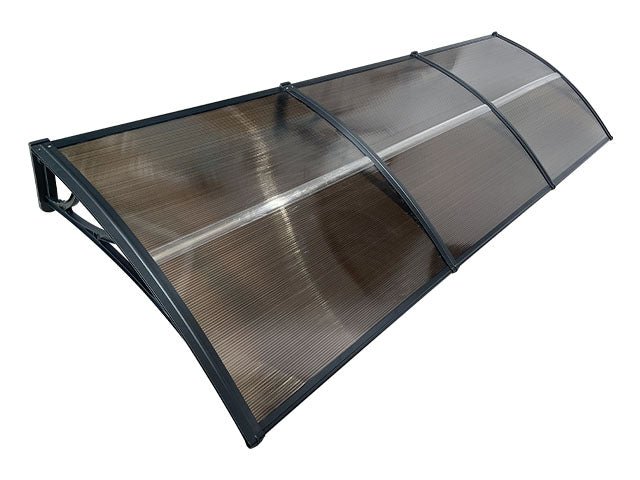 Copertină ECO 240×150 cm din policarbonat – Negru/Bronz – Negru/Bronz