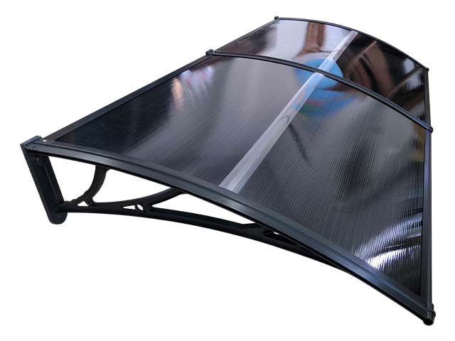 Copertină ECO 240×80 cm din policarbonat – Negru/Antracit – Negru/Antracit