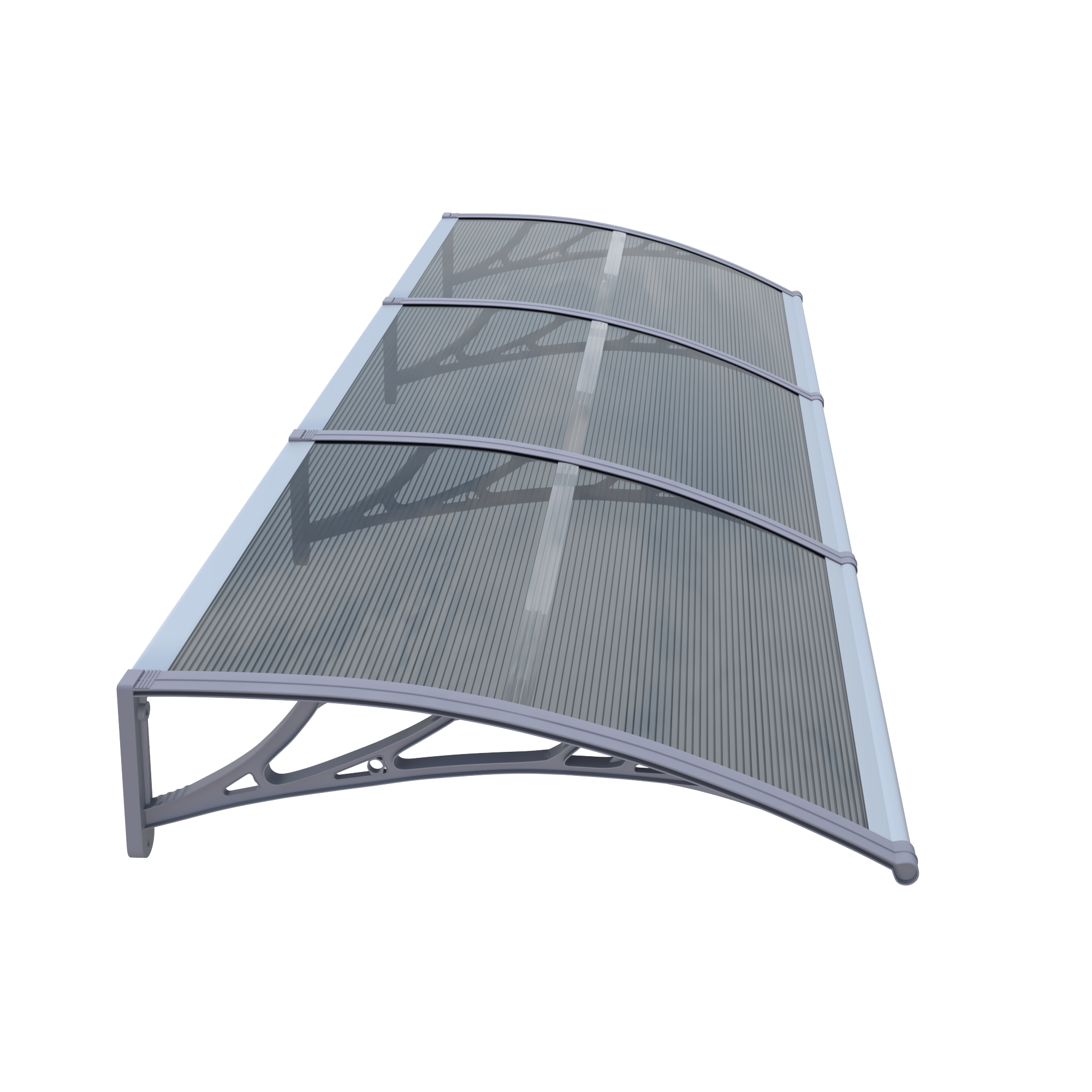Copertină ECO 300×100 cm din policarbonat – Gri/Antracit – Gri/Antracit