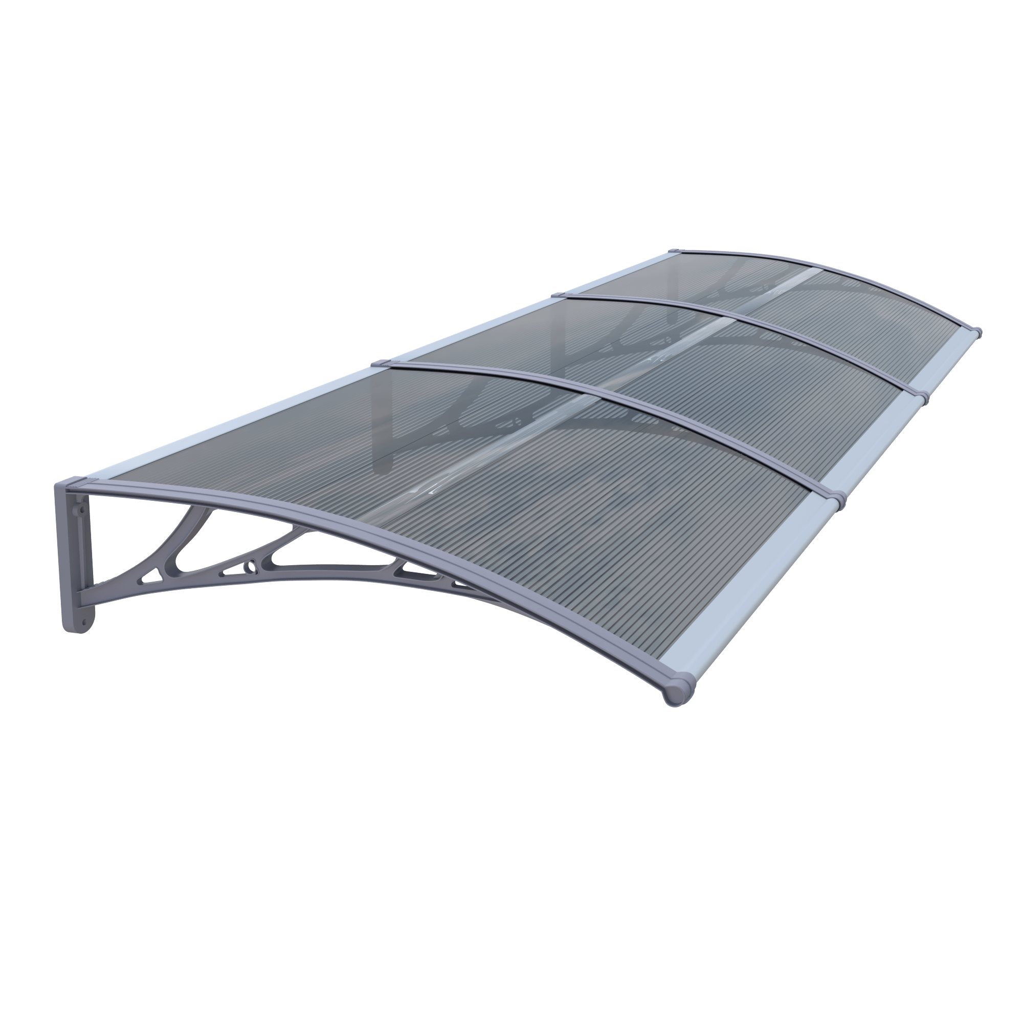 Copertină ECO 360×100 cm din policarbonat – Gri/Antracit – Gri/Antracit