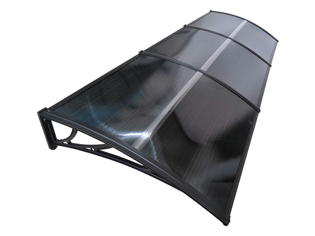 Copertină ECO 300×80 cm din policarbonat – Negru/Antracit – Negru/Antracit