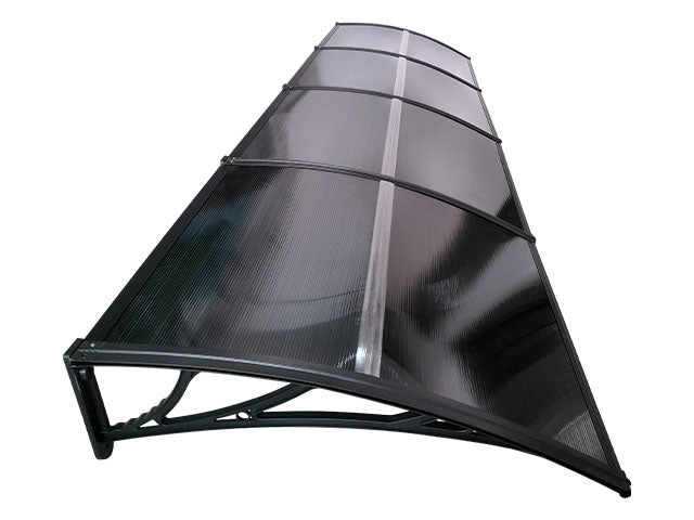 Copertină ECO 400×120 cm din policarbonat – Negru/Antracit – Negru/Antracit