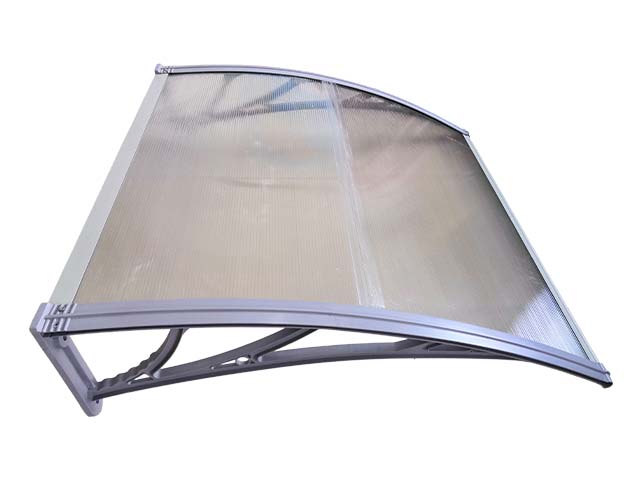 Copertină ECO 80×80 cm din policarbonat – Gri/Transparent – Gri/Transparent