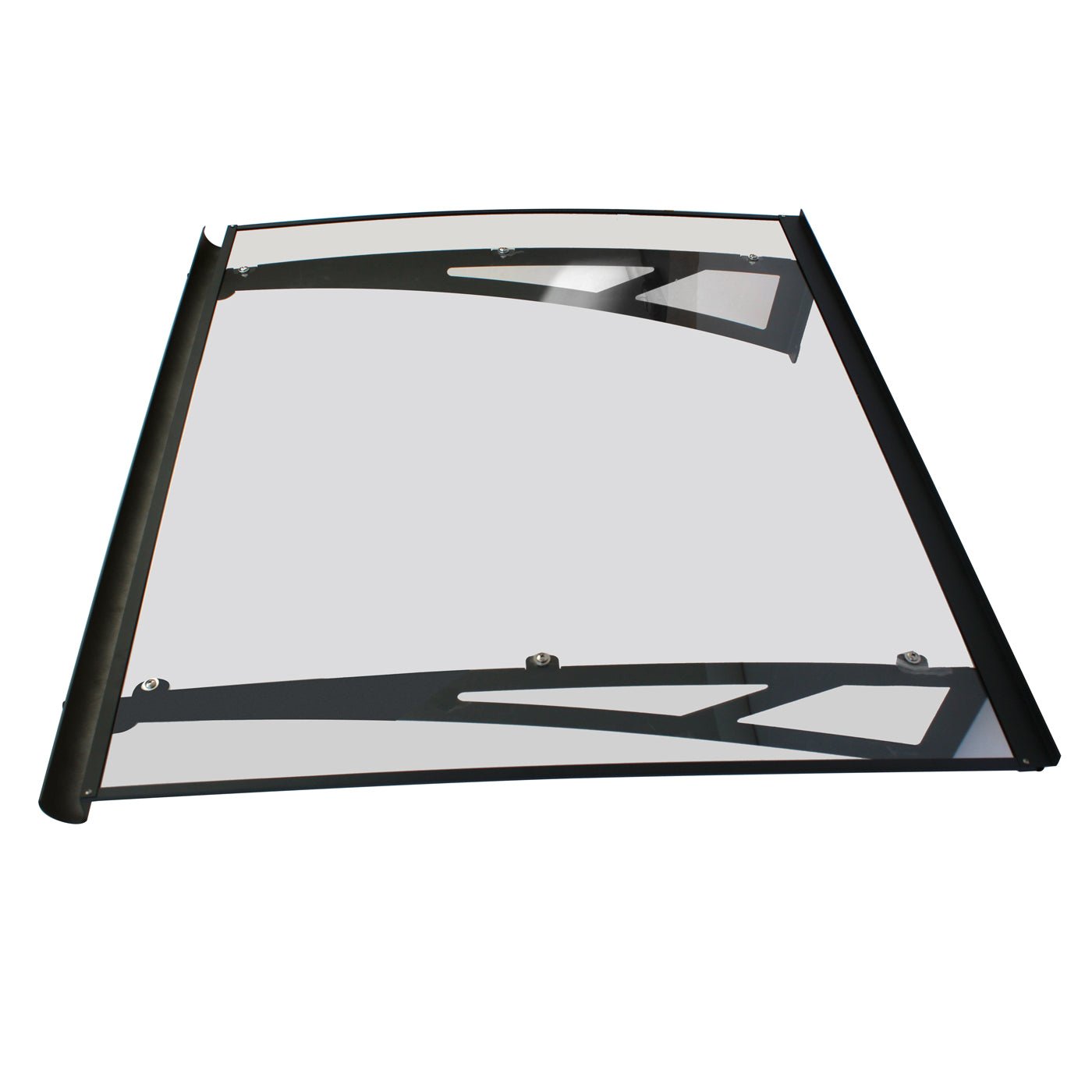 Copertină NEO PRO cu jgheab 120×100 cm din plexiglas – Negru/Transparent – Negru/Transparent
