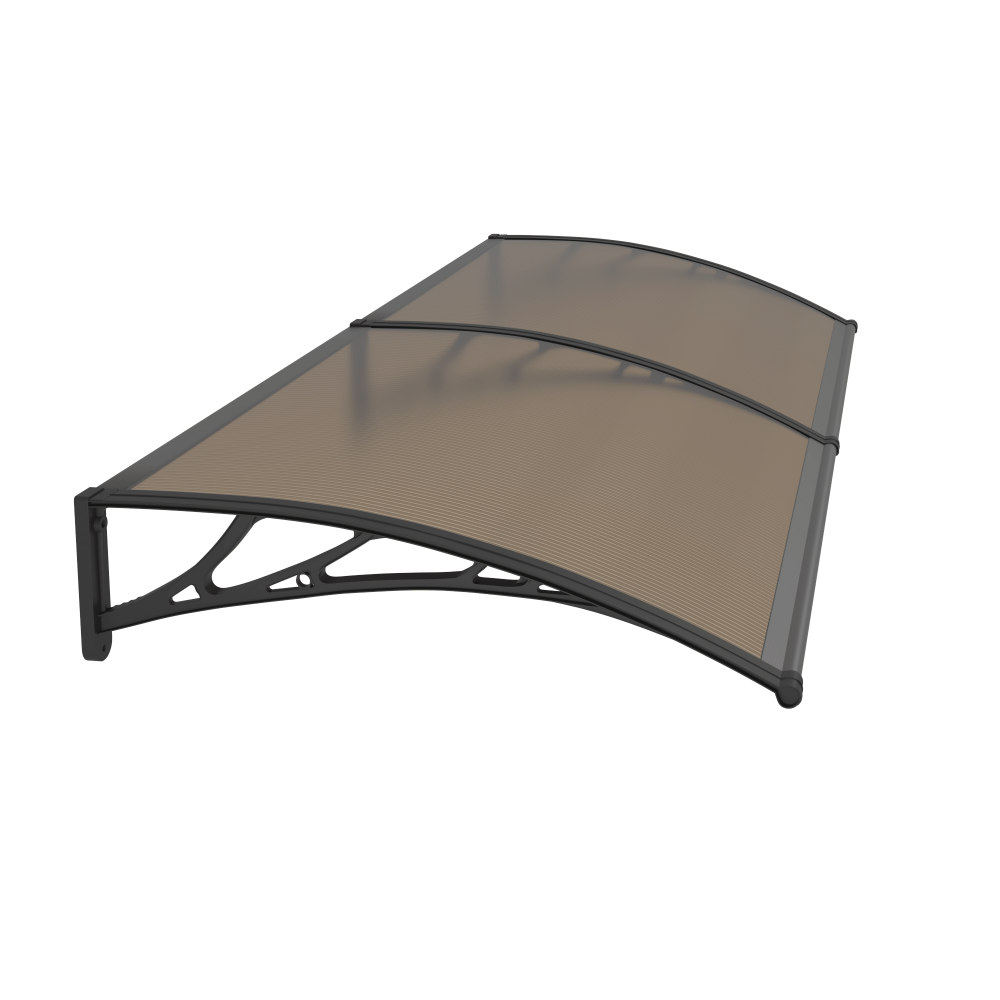 Copertină PREMIUM 150×100 cm, placă 6 mm dintr-o bucată – Negru/Bronz – Negru/Bronz