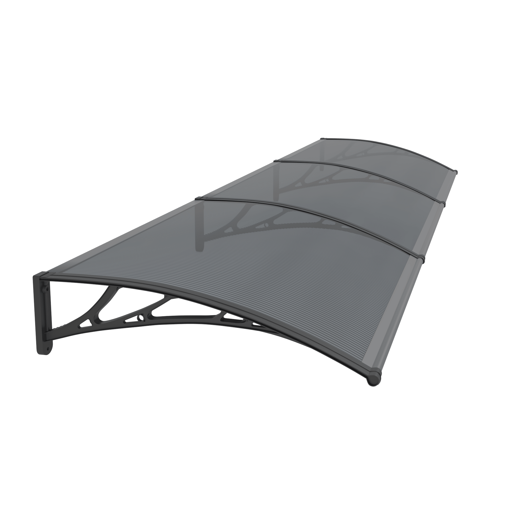 Copertină PREMIUM 300×150 cm, placă 6 mm dintr-o bucată – Negru/Antracit – Negru/Antracit