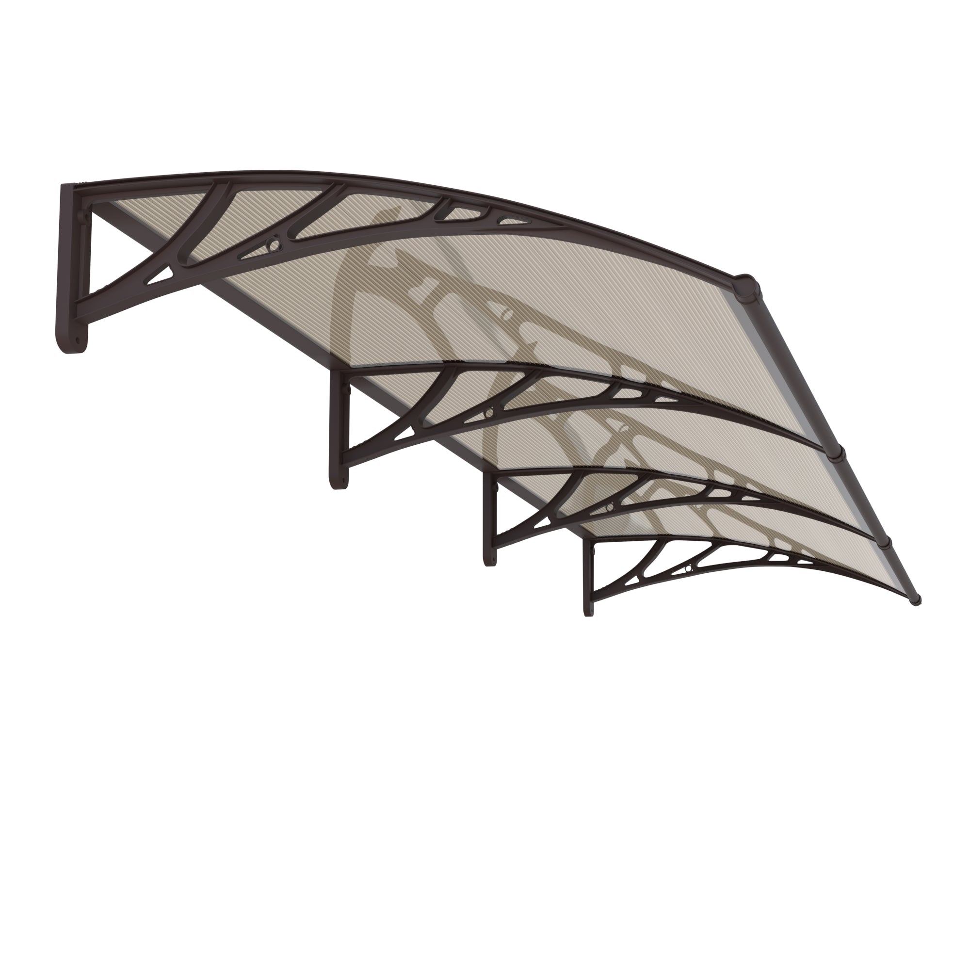 Copertină PREMIUM 300×150 cm, placă 6 mm dintr-o bucată – Maro/Bronz – Maro/Bronz
