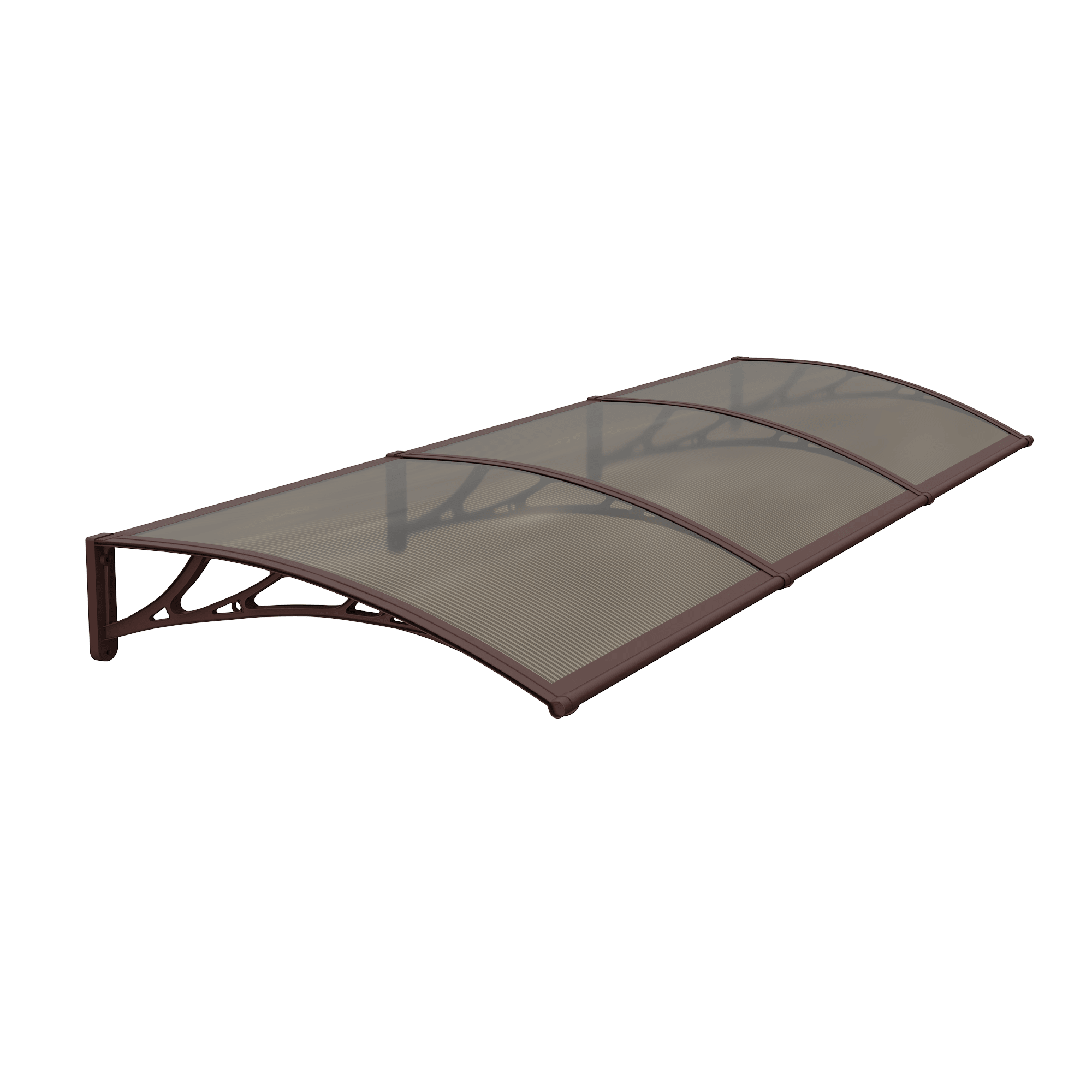 Copertină PREMIUM 300×100 cm, placă 6 mm dintr-o bucată – Maro/Bronz – Maro/Bronz