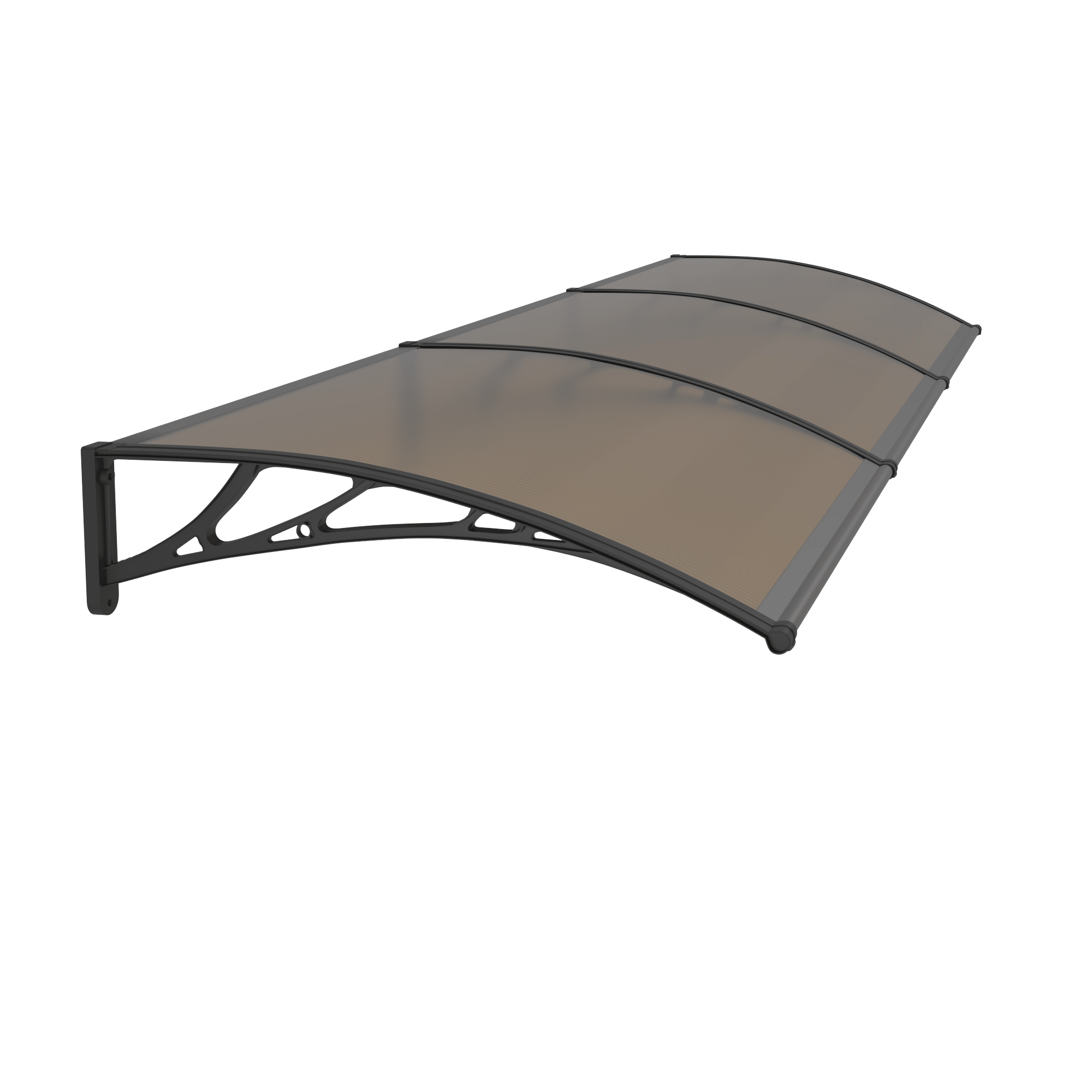 Copertină PREMIUM 300×150 cm, placă 6 mm dintr-o bucată – Negru/Bronz – Negru/Bronz