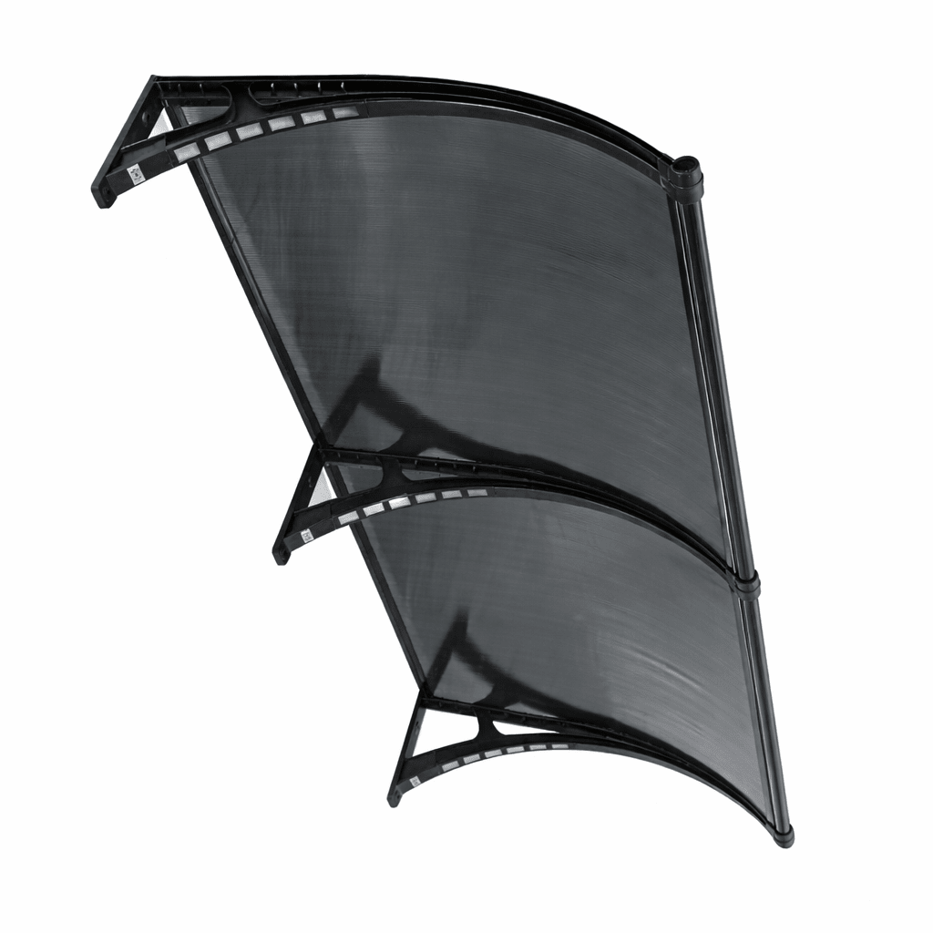 Copertină PREMIUM LUMI 300×100 cm cu senzor și panou solar – Negru/Antracit – Negru/Antracit