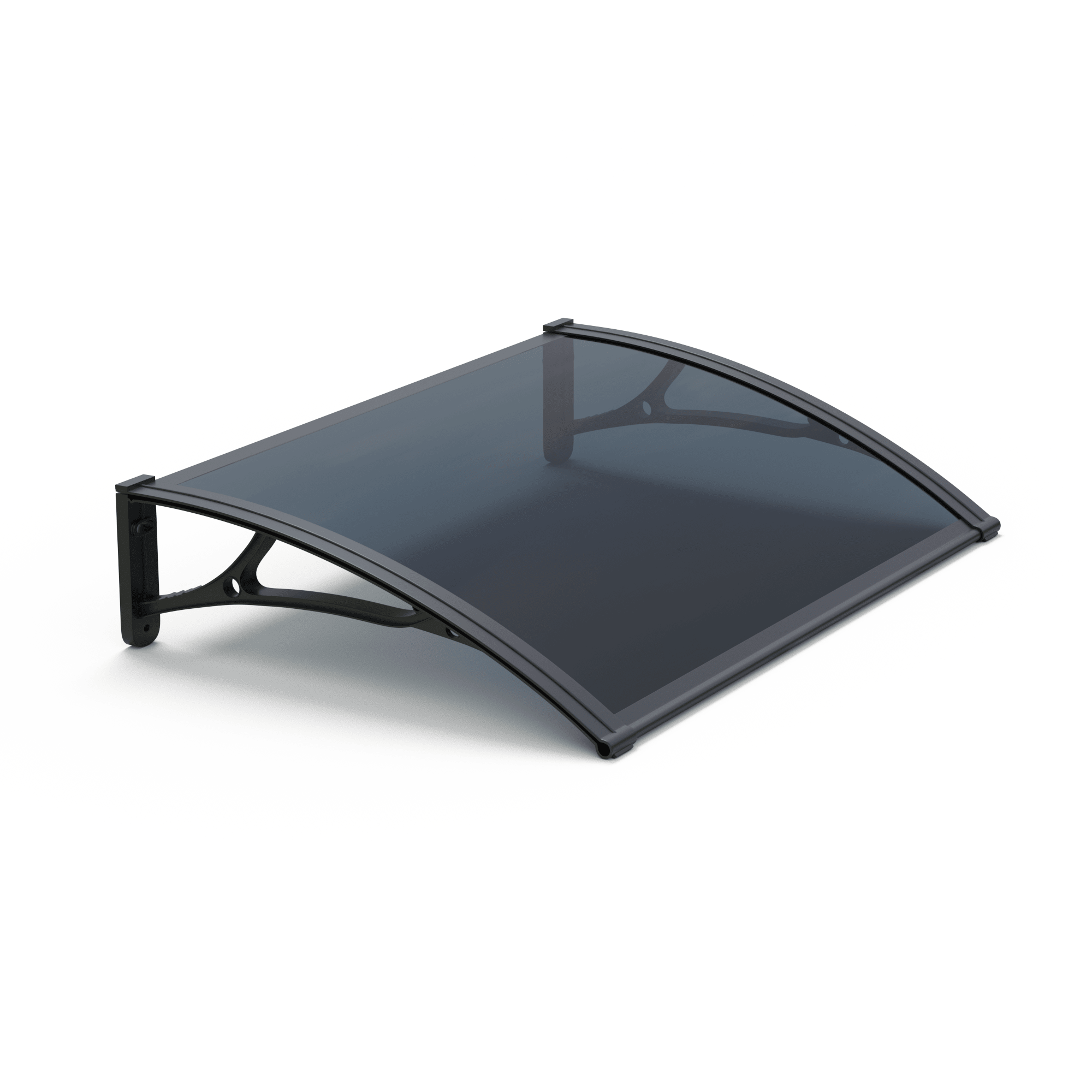 Copertină PRO 150×100 cm din aluminiu și plexiglas – Negru/Antracit – Negru/Antracit