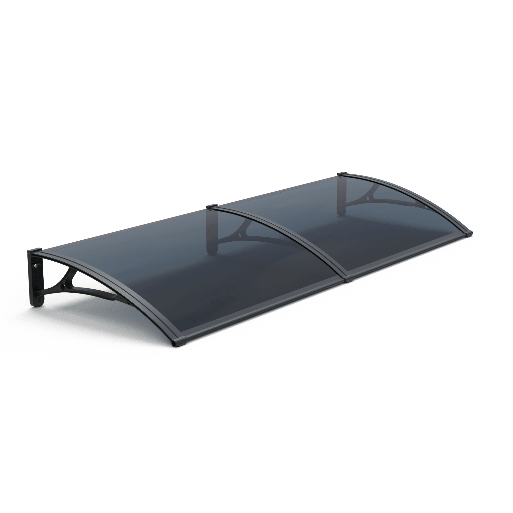 Copertină PRO 200×80 cm din aluminiu și plexiglas – Negru/Antracit – Negru/antracit