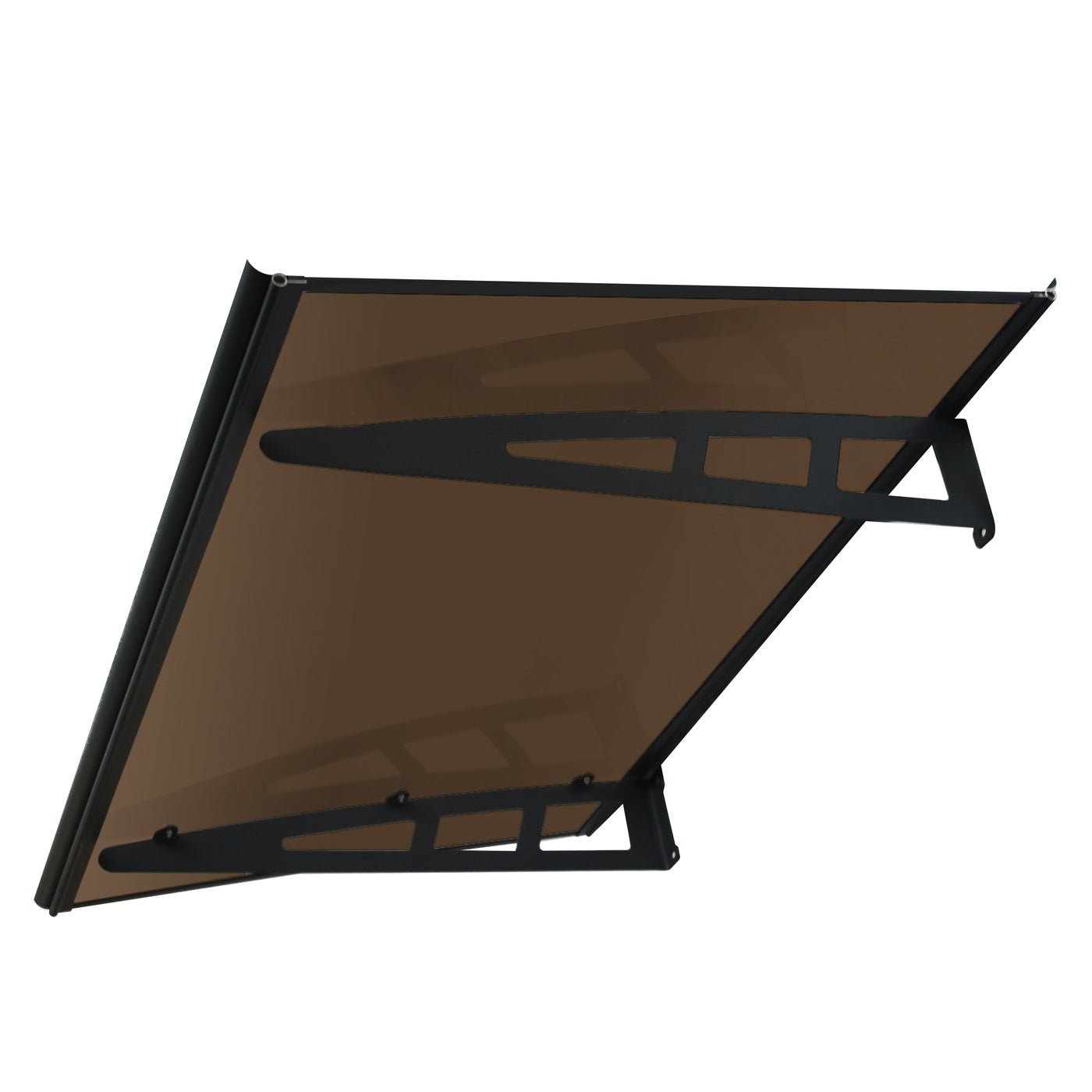 Copertină VIVIEN PRO 120×100 cm din aluminiu și plexiglas – Negru/Bronz – Negru/Bronz