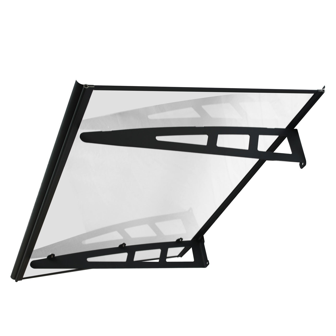 Copertină VIVIEN PRO 150×100 cm din aluminiu și plexiglas – Negru/Transparent – Negru/Transparent