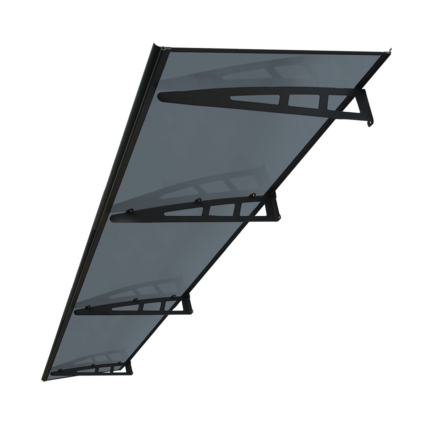 Copertină VIVIEN PRO 270×100 cm din aluminiu și plexiglas – Negru/Antracit – Negru/Antracit