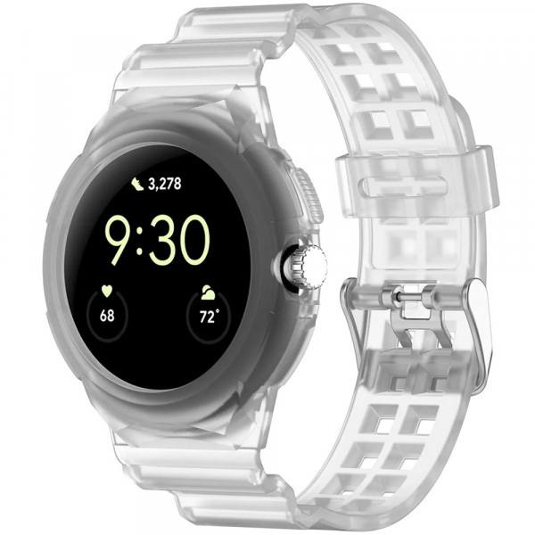 Curea Techsuit W065 pentru Google Pixel Watch 4 41mm /  Watch 3 41mm / Watch 2 / Watch, Transparenta