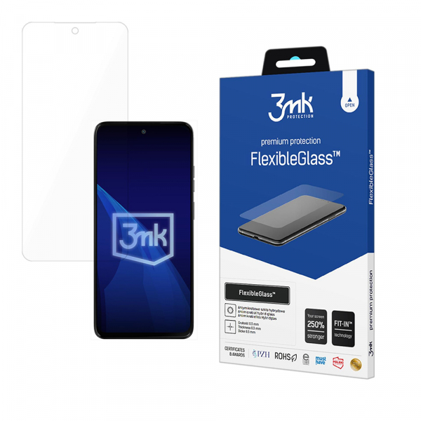 Folie de protectie Ecran 3MK FlexibleGlass pentru Motorola Moto G15 / G15 Power, Sticla Flexibila, Full Glue