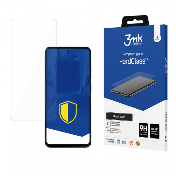 Folie de protectie Ecran 3MK HardGlass pentru Motorola Moto G15 / G15 Power / E15 / G05, Sticla Securizata, Full Glue