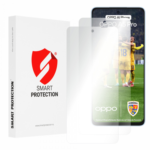 Folie de protectie Ecran Smart Protection Premium Classic pentru Oppo A5 Pro 4G / A5 Pro, Plastic, Set 2 bucati