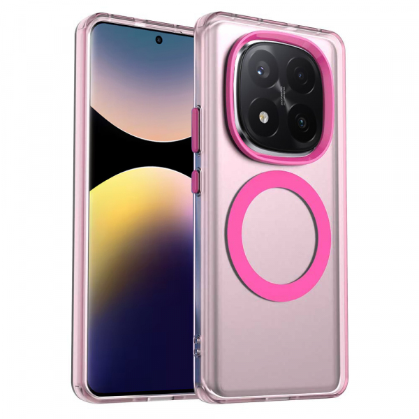Husa MagSafe pentru Xiaomi Redmi Note 14 Pro+ 5G, Techsuit, CandyCase, Roz