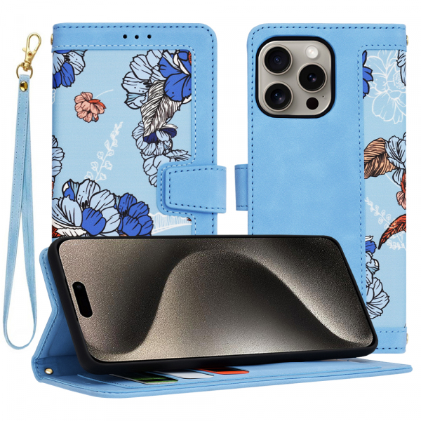 Husa pentru Apple iPhone 15 Pro Max, Techsuit, FlipCraft, Bleu