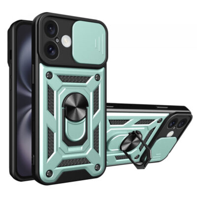 Husa pentru Apple iPhone 16, Techsuit, CamShield, Verde