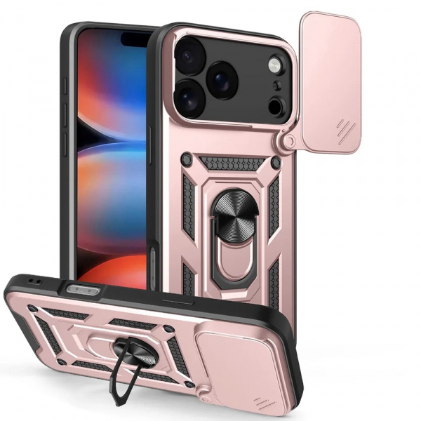 Husa pentru Apple iPhone 17 Pro, Techsuit, CamShield, Roz