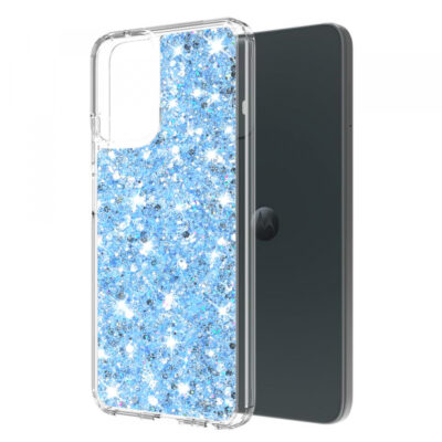Husa pentru Motorola Moto G14, Techsuit, Sparkly Glitter, Bleu