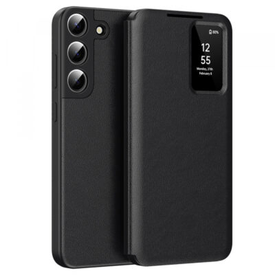 Husa pentru Samsung Galaxy S22 5G S901, Techsuit, SmartView, Neagra