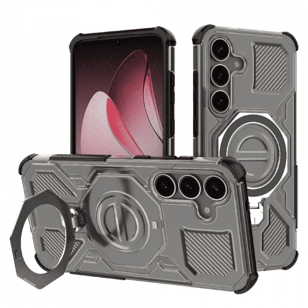 Husa pentru Samsung Galaxy S25 S931, Techsuit, Carbon Shield Pro, Fumurie