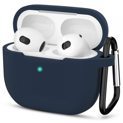 Husa Techsuit Silicone pentru Apple AirPods 3, Bleumarin