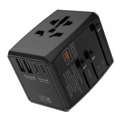 Incarcator Retea Techsuit HHT906 Travel, 65W, 3.25A, 2 x USB-A – 2 x USB-C, Negru