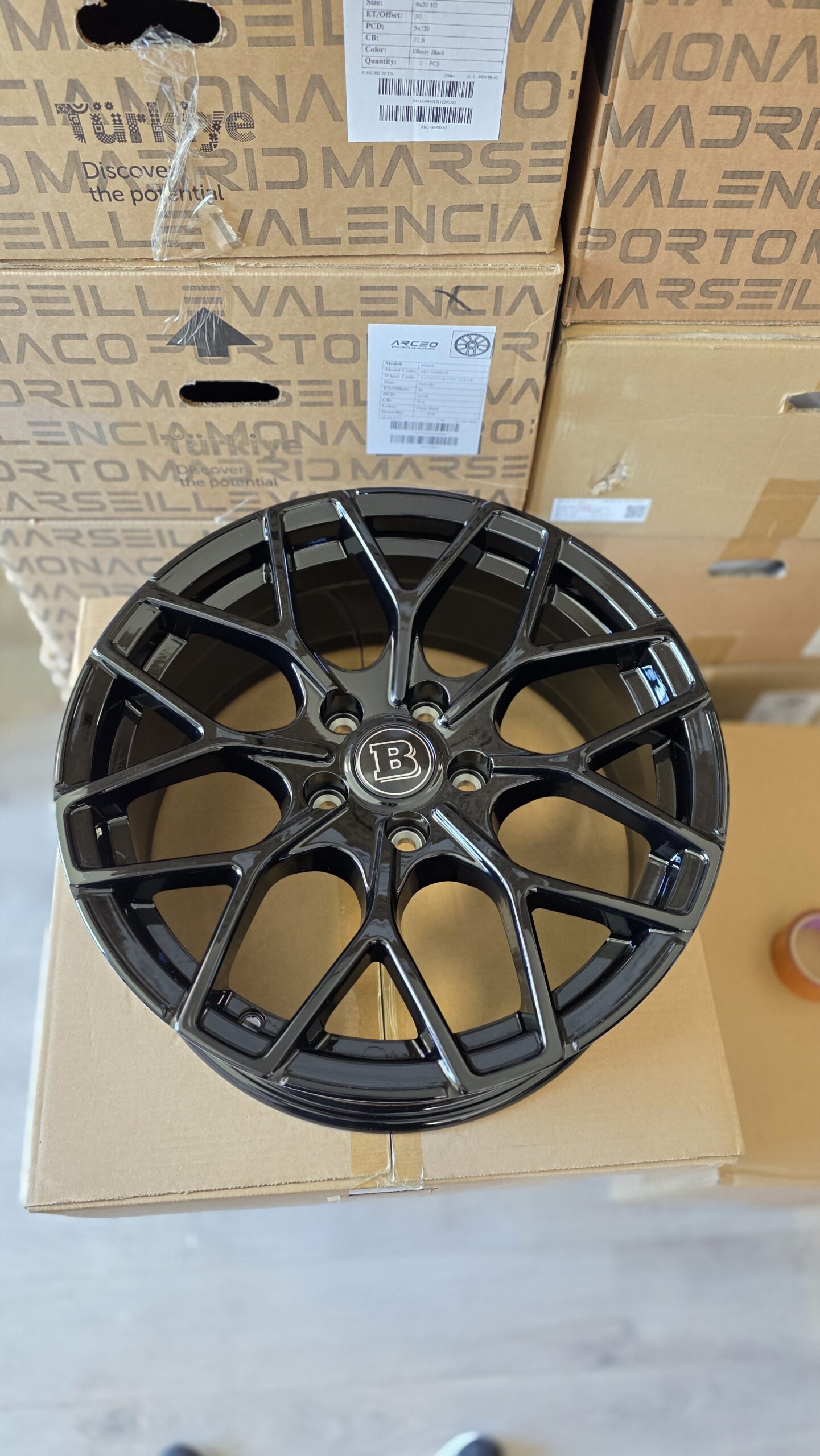 Jante Noi stil brabus R17 pentru Mercedes C A CLA GLA B V VITO E GLB